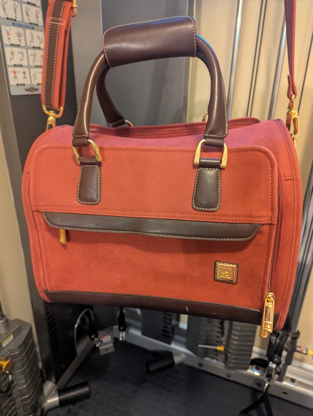 Vtg DIANE von FURSTENBERG DVF Red Cosmetic Weekender / Travel Bag